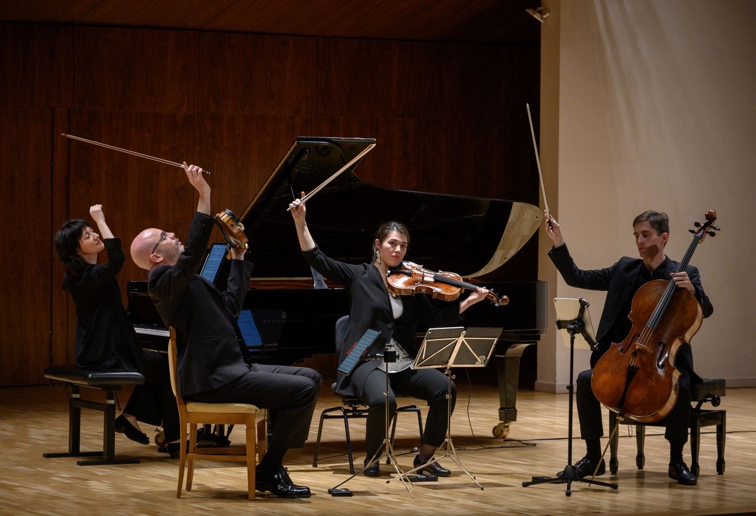 Noelia Rodiles, Aitor Hevia, Lara Fernández i Fernando Arias